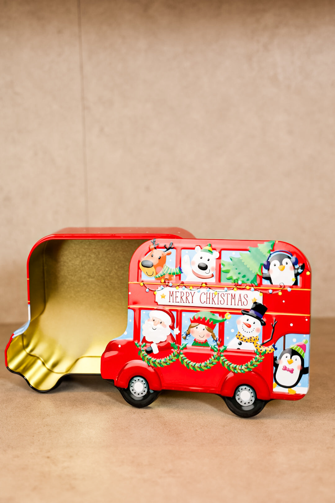 Christmas Bus Metal Box