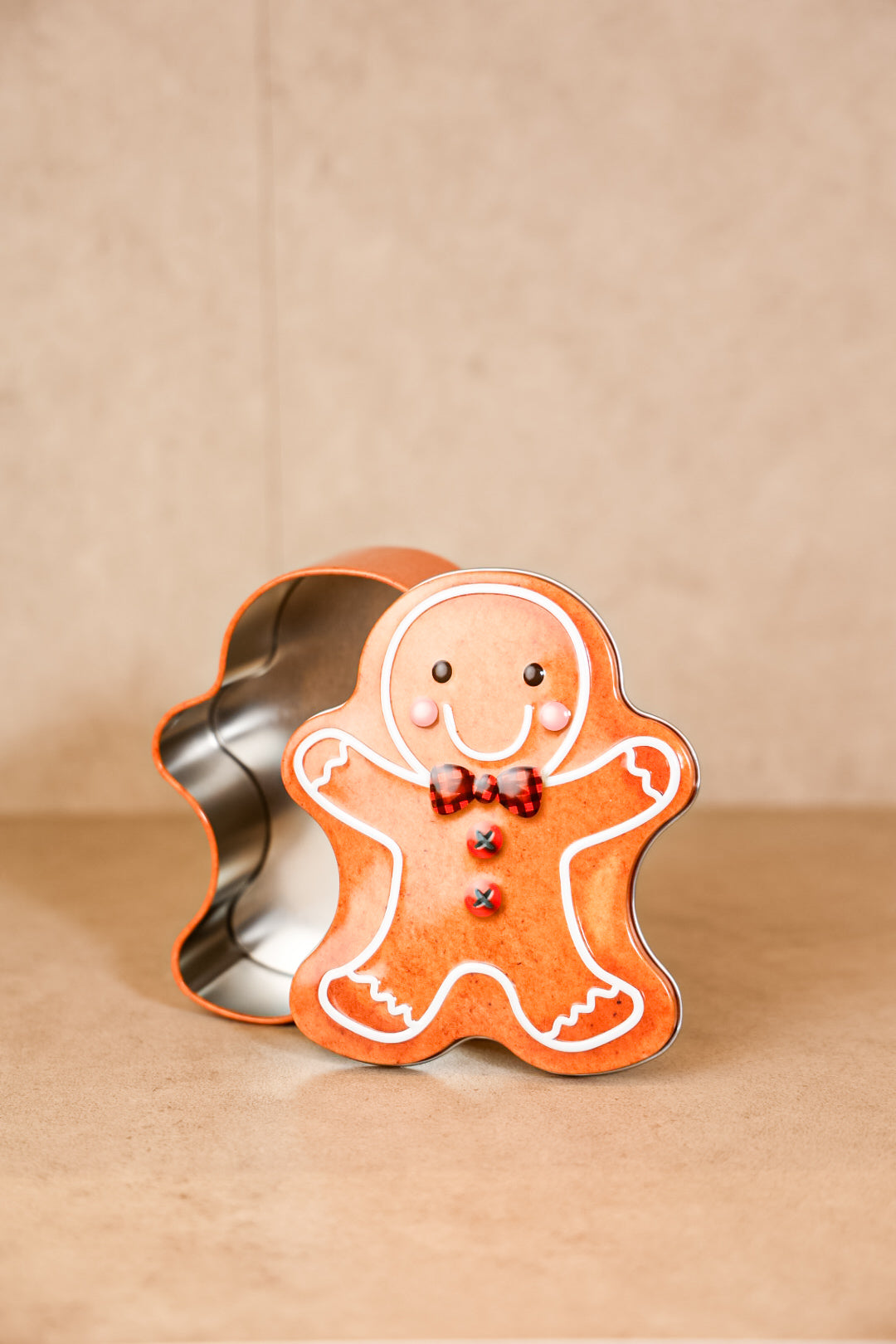 Gingerbread Christmas Metal Box