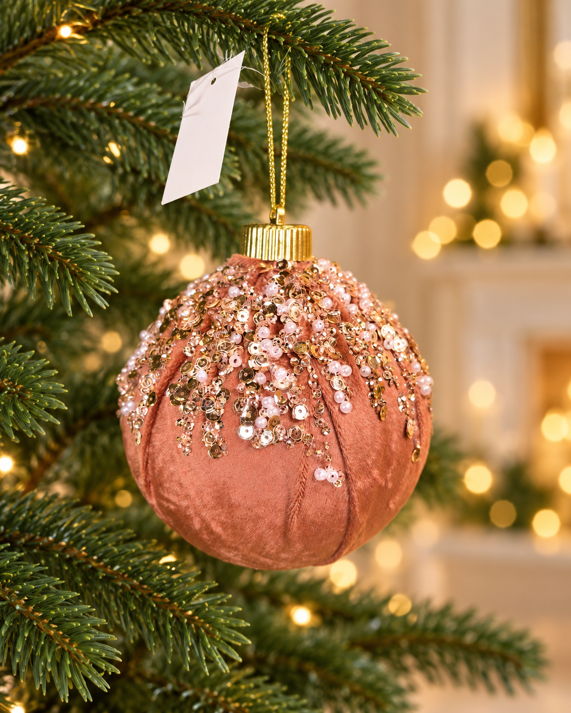 12CM Brown Christmas Ball