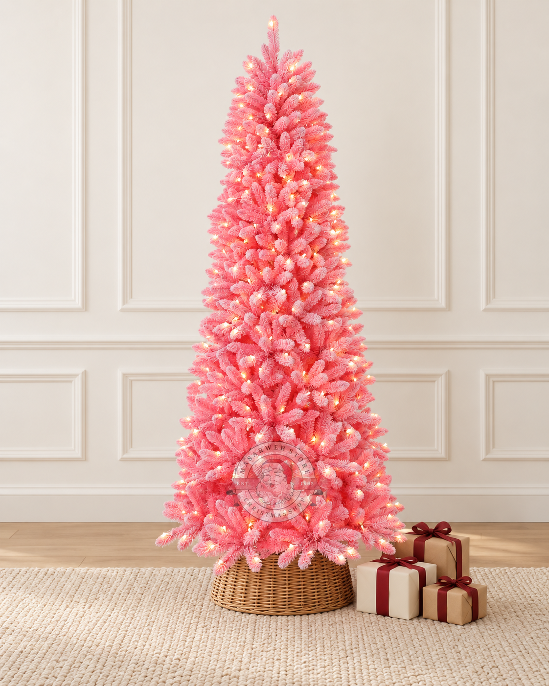 Pre-lit 210cm 7ft Pink Christmas Tree