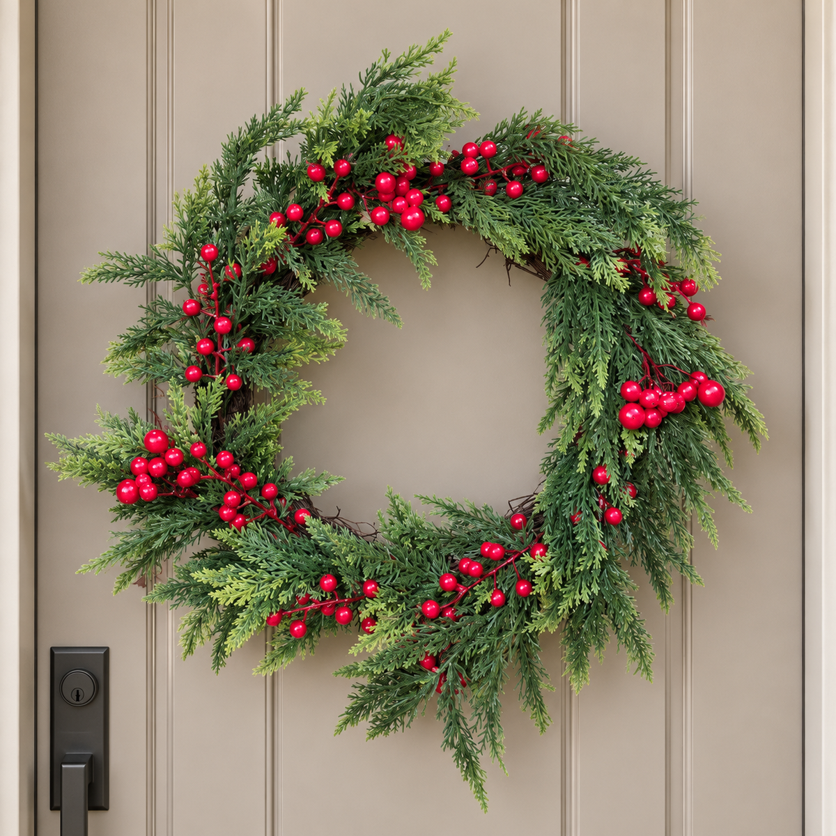 Spruce With Berries Wreath