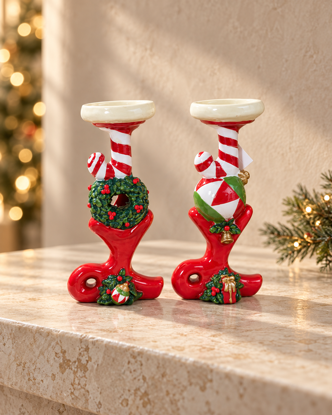 Candle Holder Joy Polyresin Gift