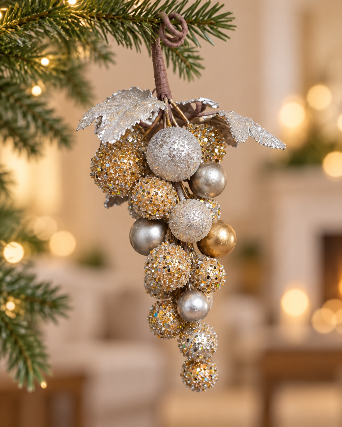 Sparkly Iced Grape Cluster