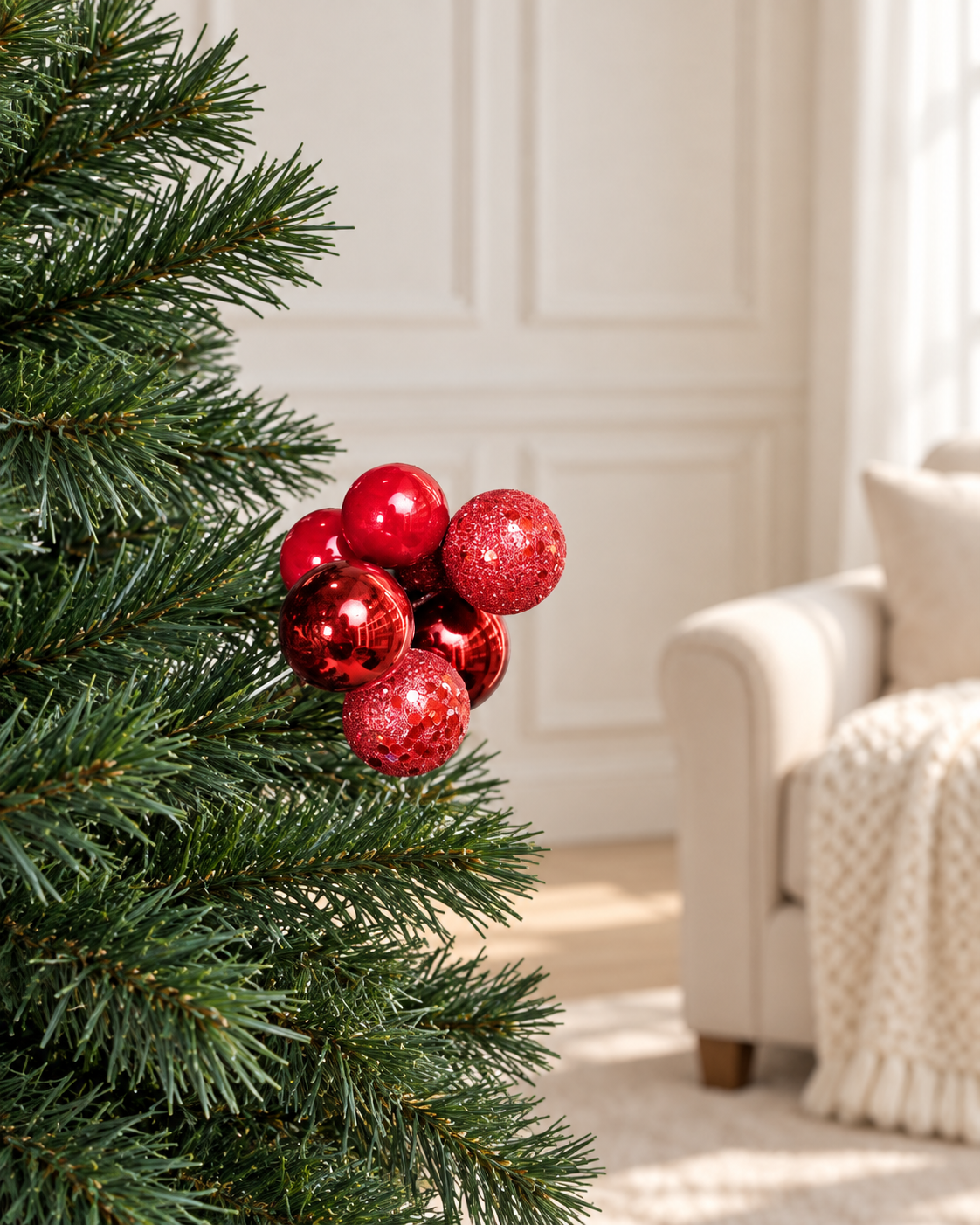 Red Mini Balls Tree Pick