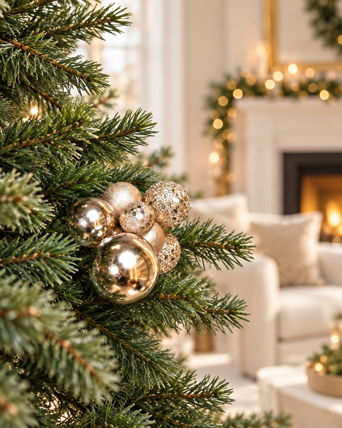 Champagne Mini Balls Tree Pick