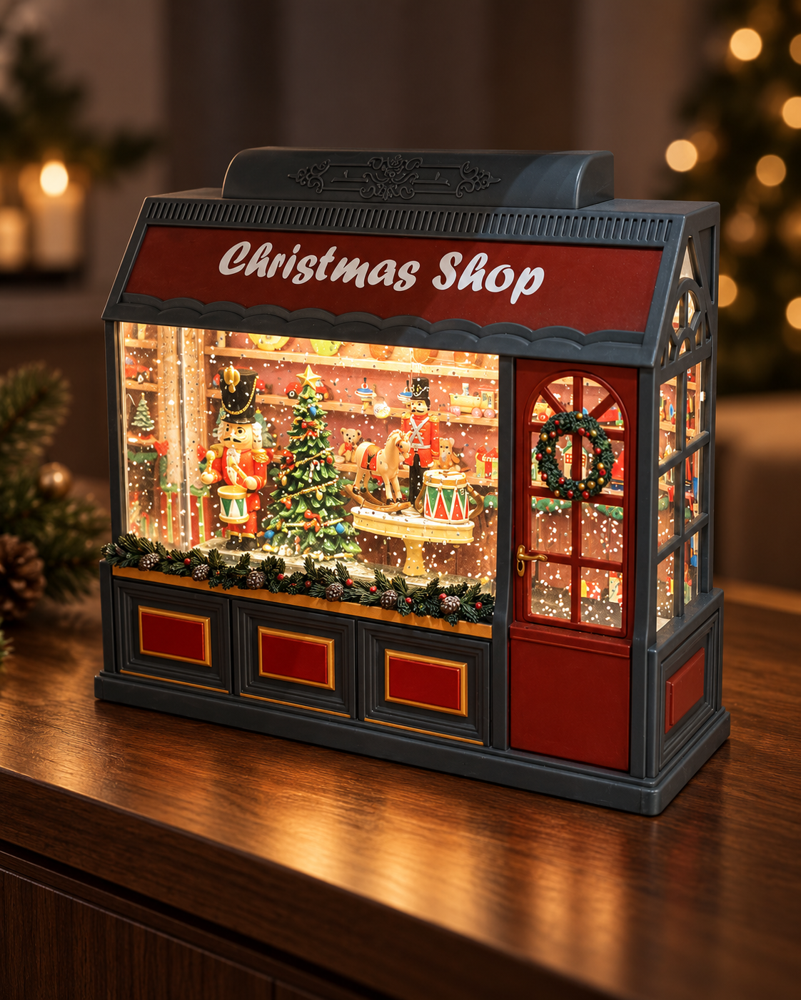 Christmas Shop Nutcracker Musical Water Lantern