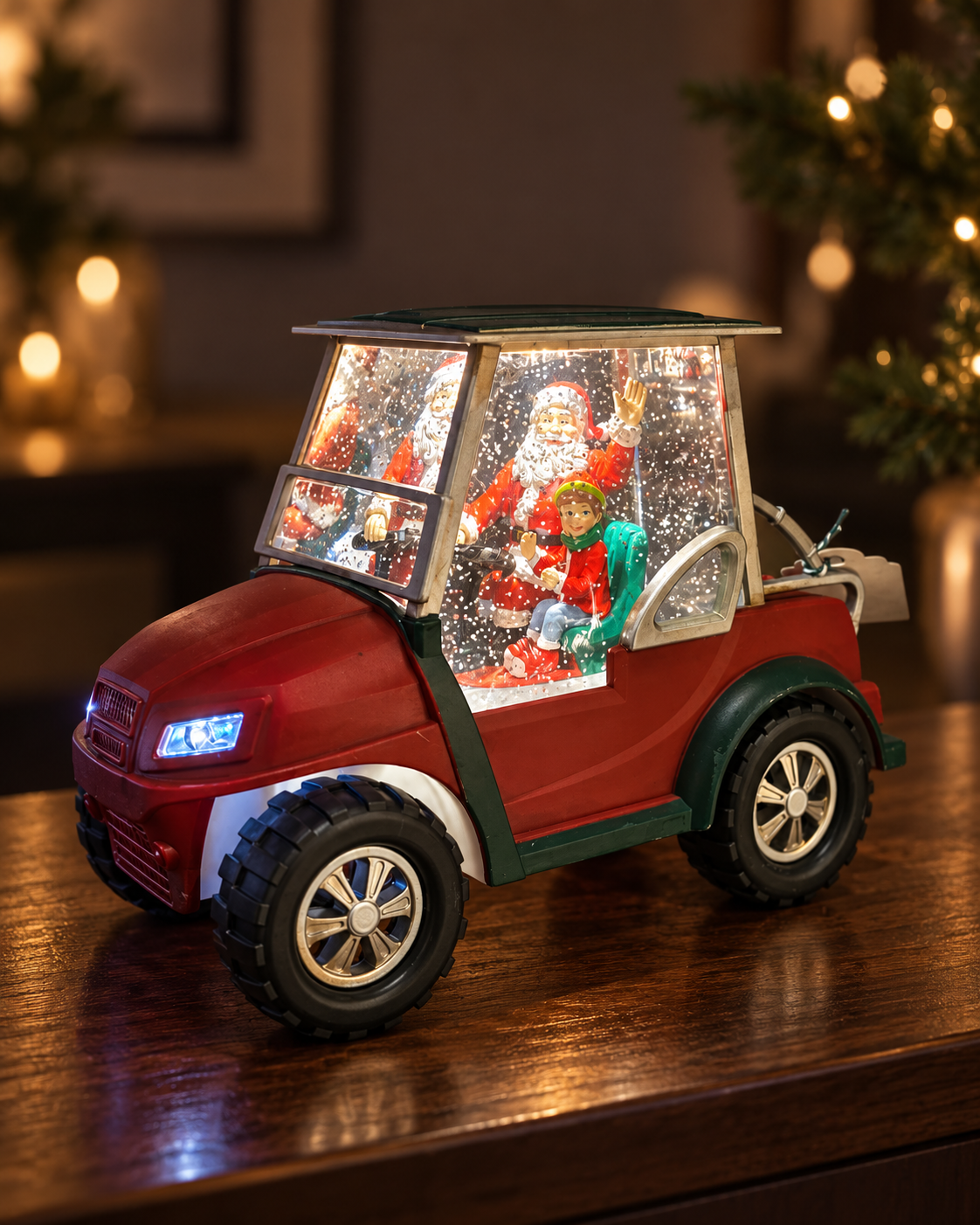 Santa Car Musical Water Lantern