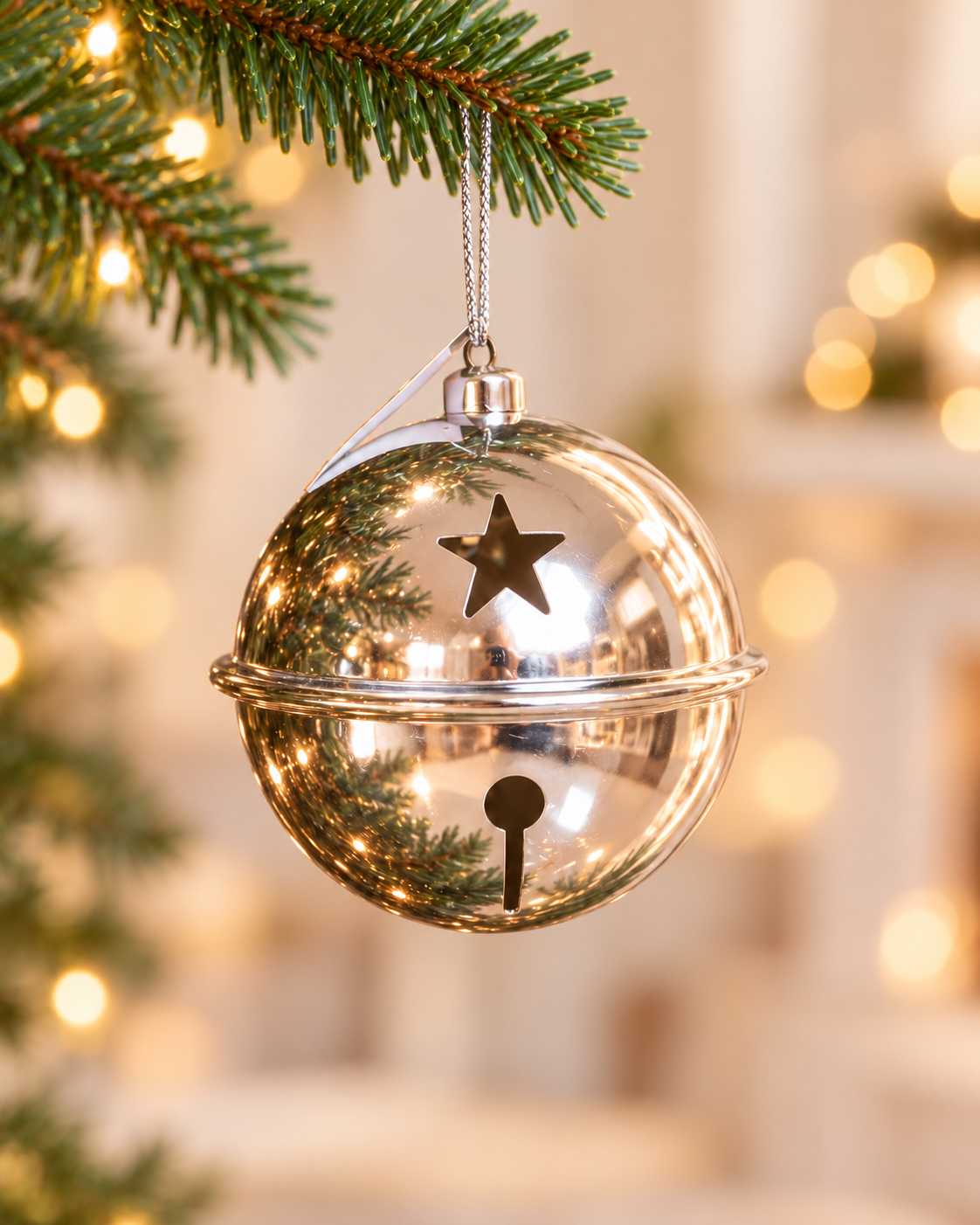 15CM Christmas Silver Bell