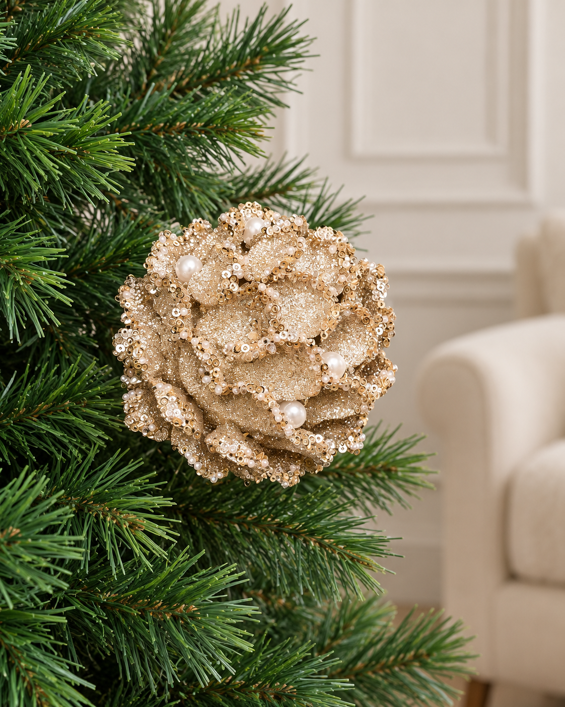 Champagne Pine Tree Pick