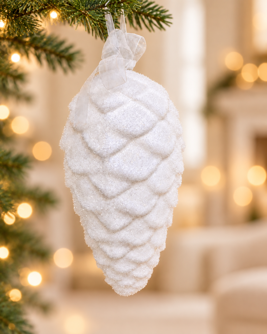 Large White Pinecone