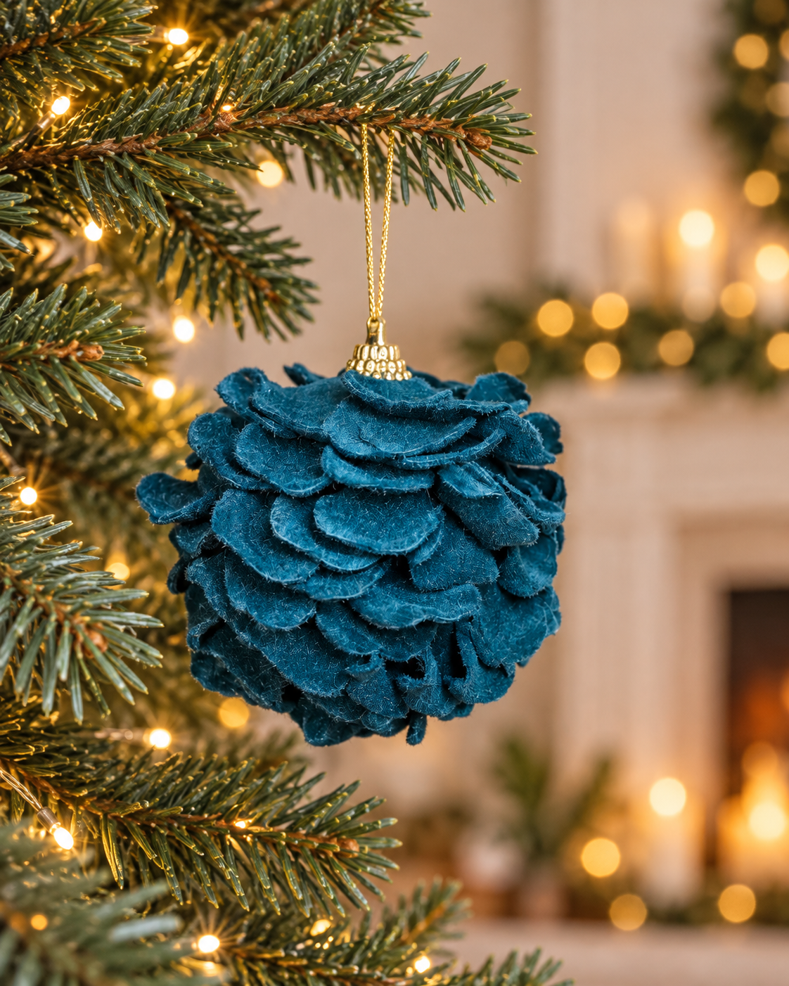 10cm Green Velvet Ball
