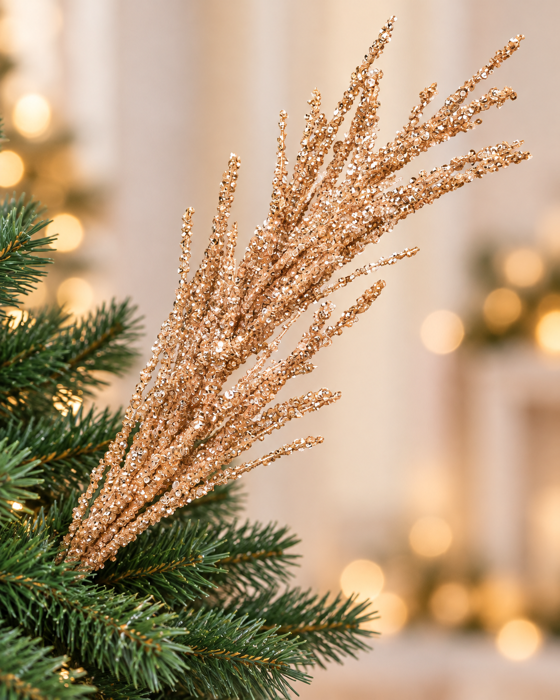 Champagne Glitter Tree Spray