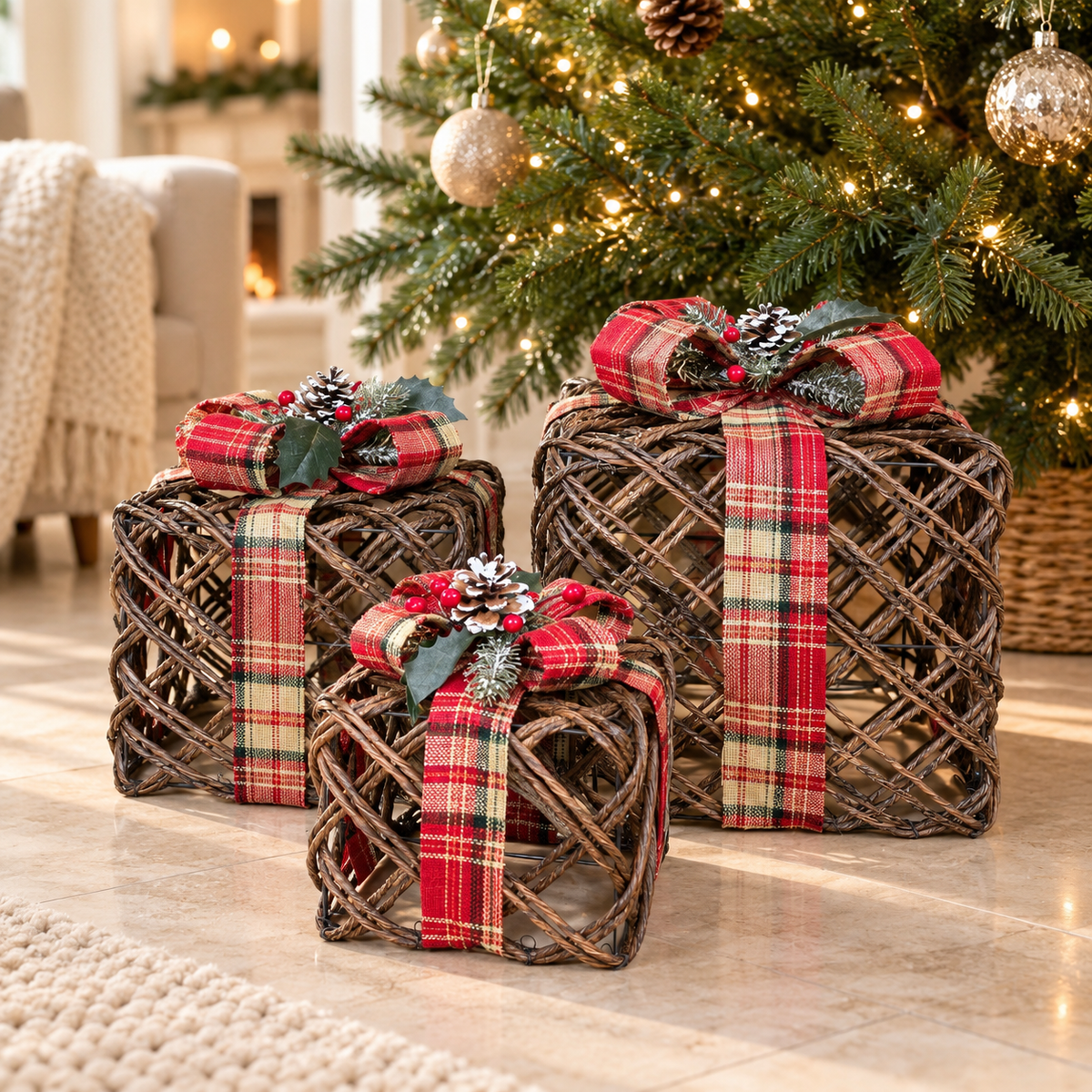 Plaid Ralph Lauren Themed Gift Boxes
