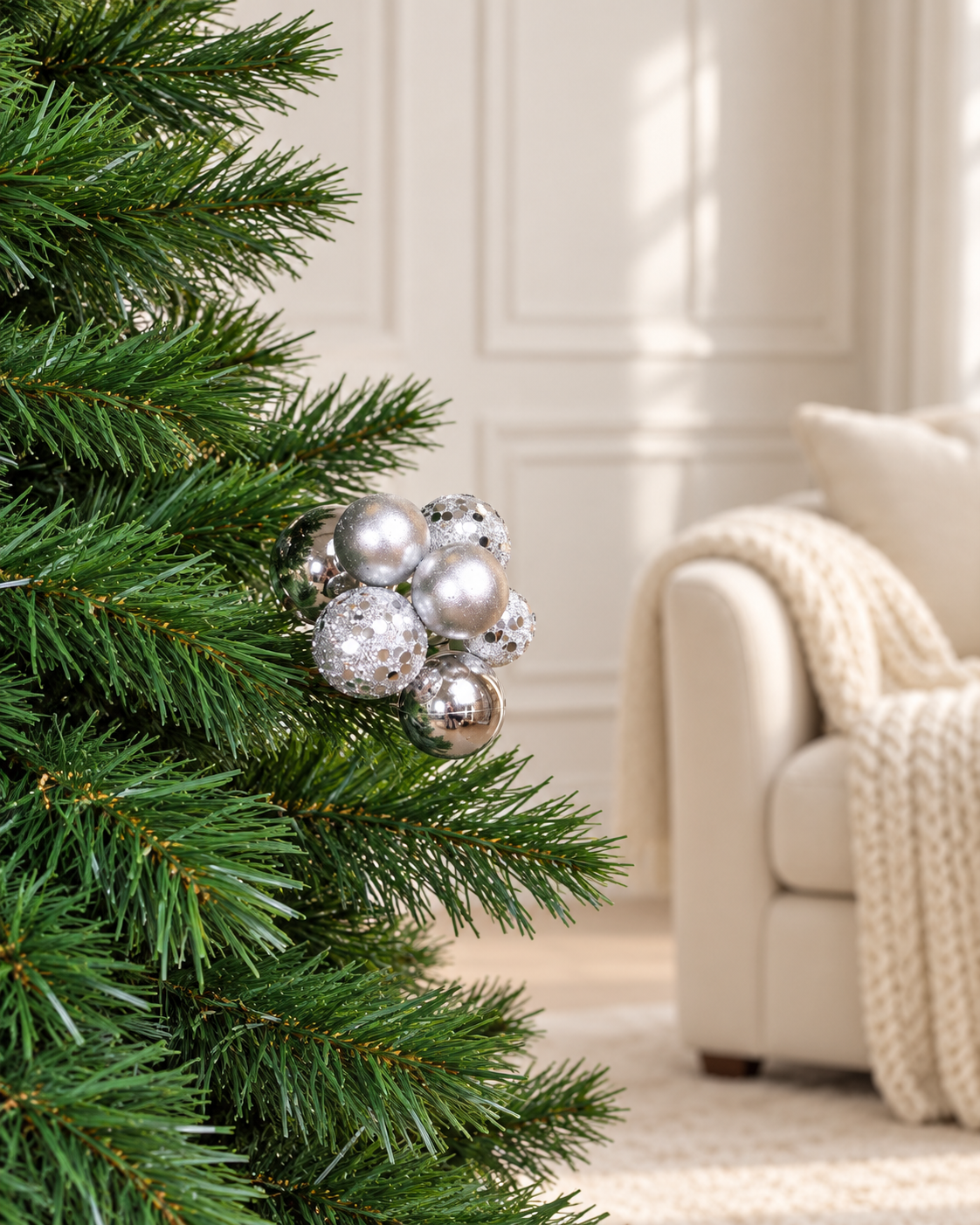 Silver Mini Balls Tree Pick