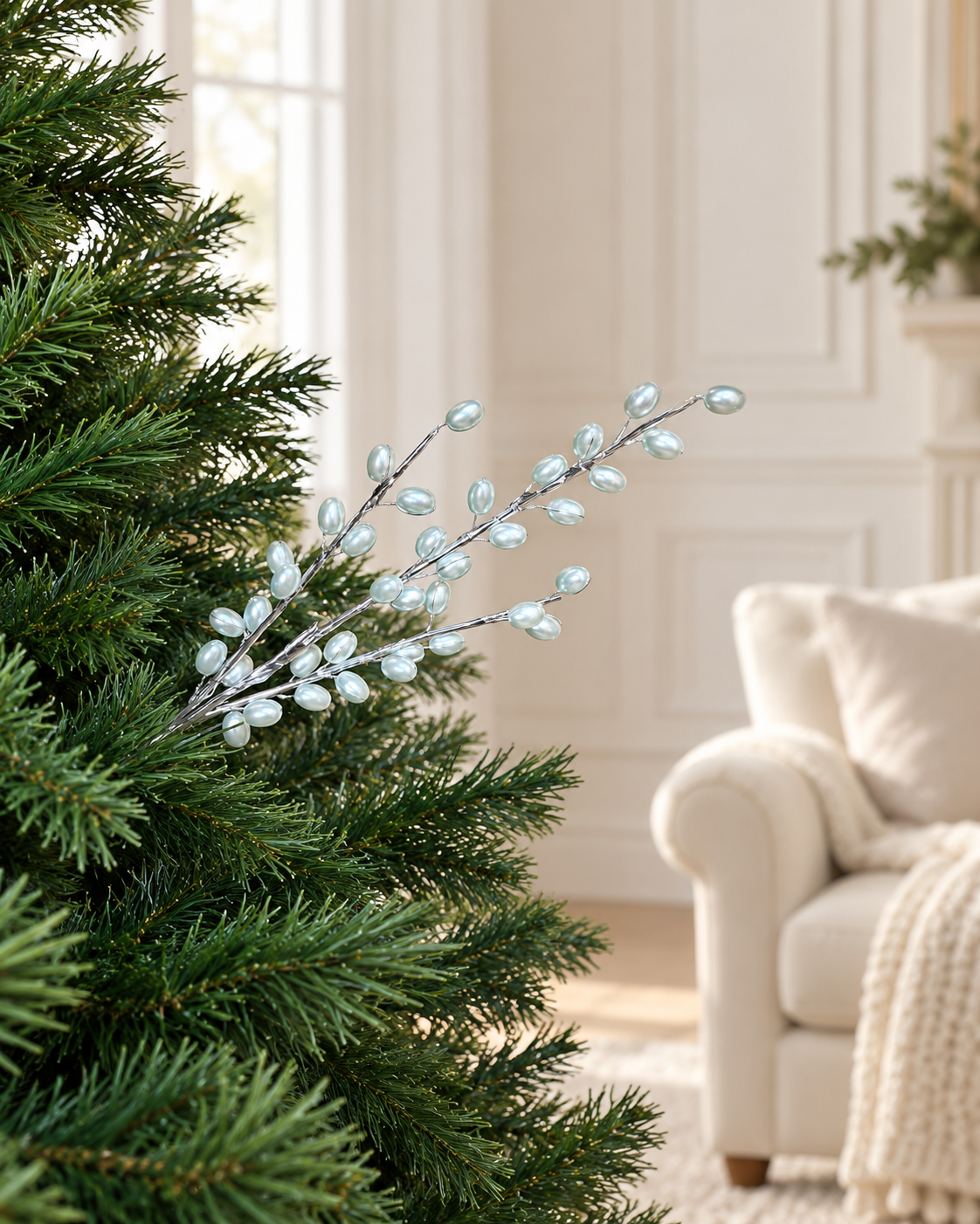 Mint Green Pearls tree Pick