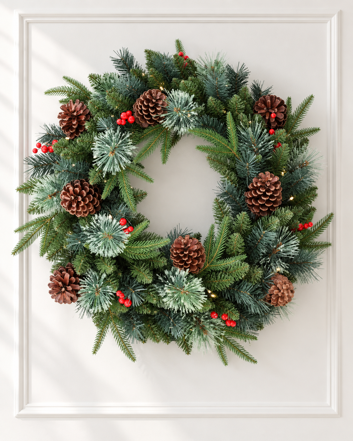 Mix Green Decorated Wreath