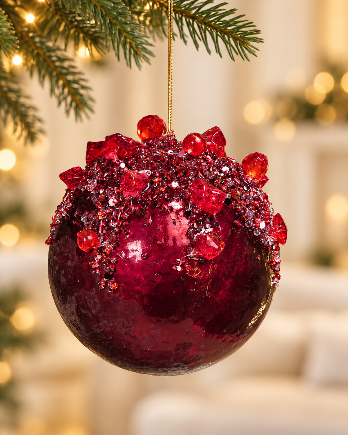 Jewelled and Crystal Encrusted Christmas Ball