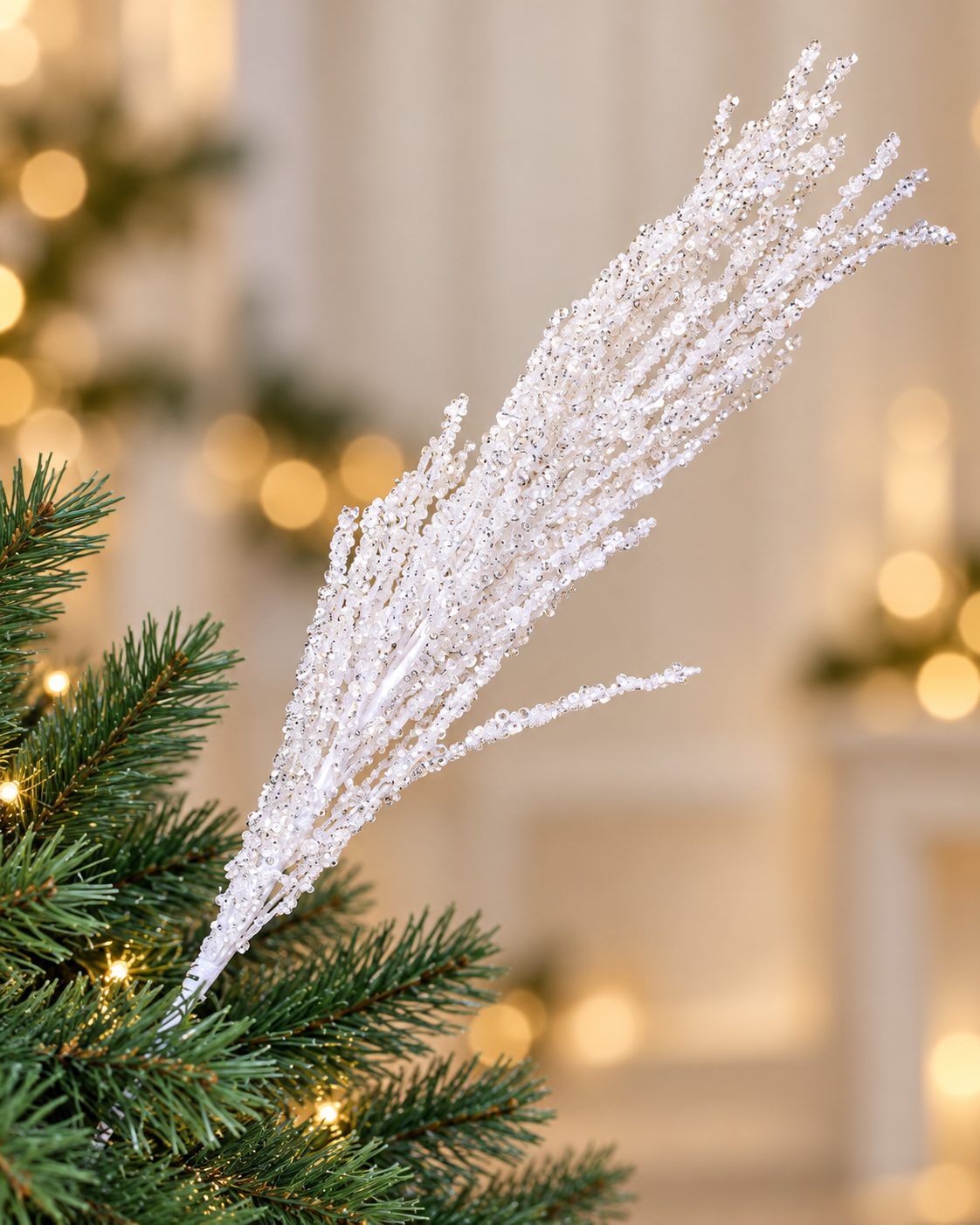 White Glitter Tree Spray
