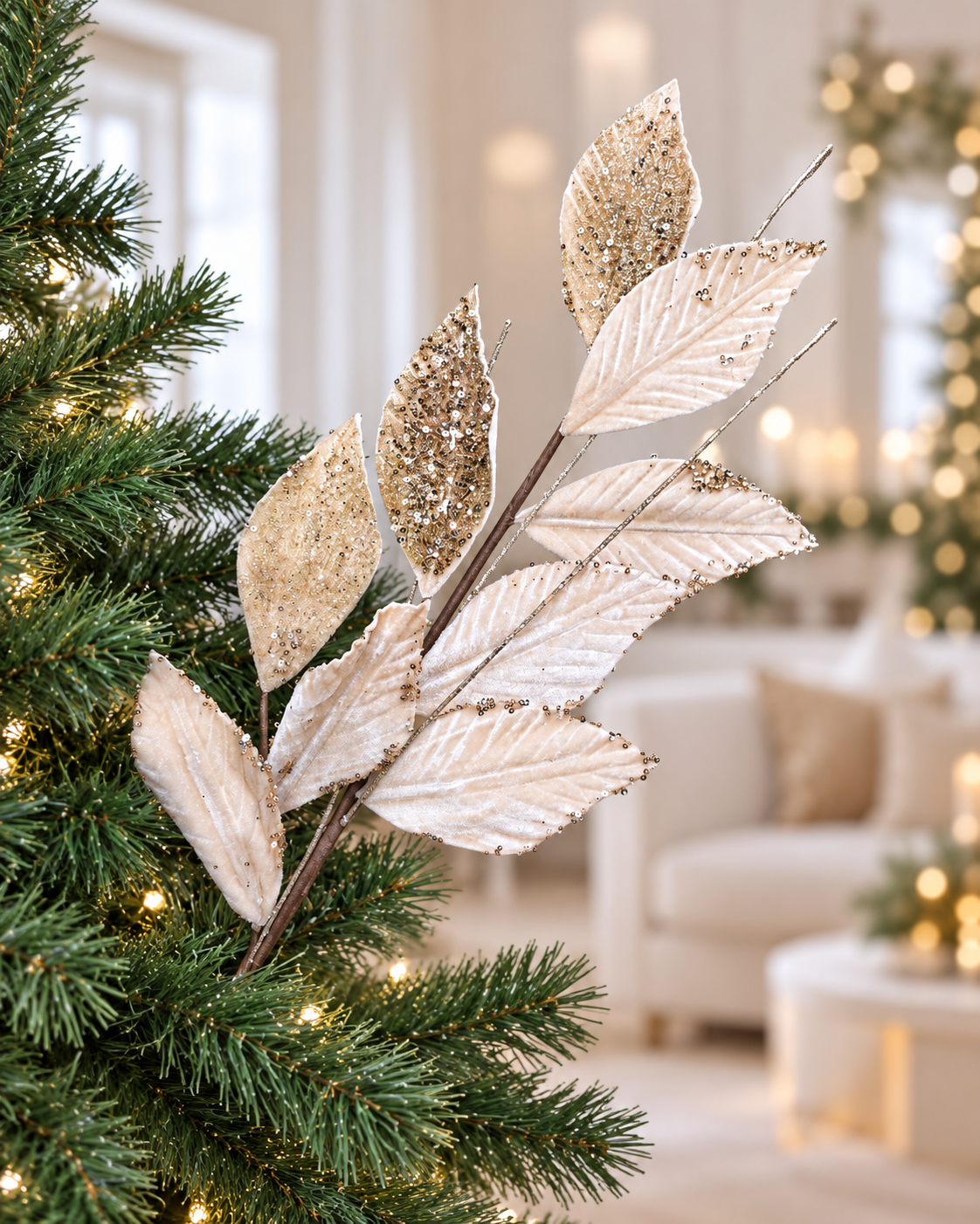 Champagne Leafs Tree Spray