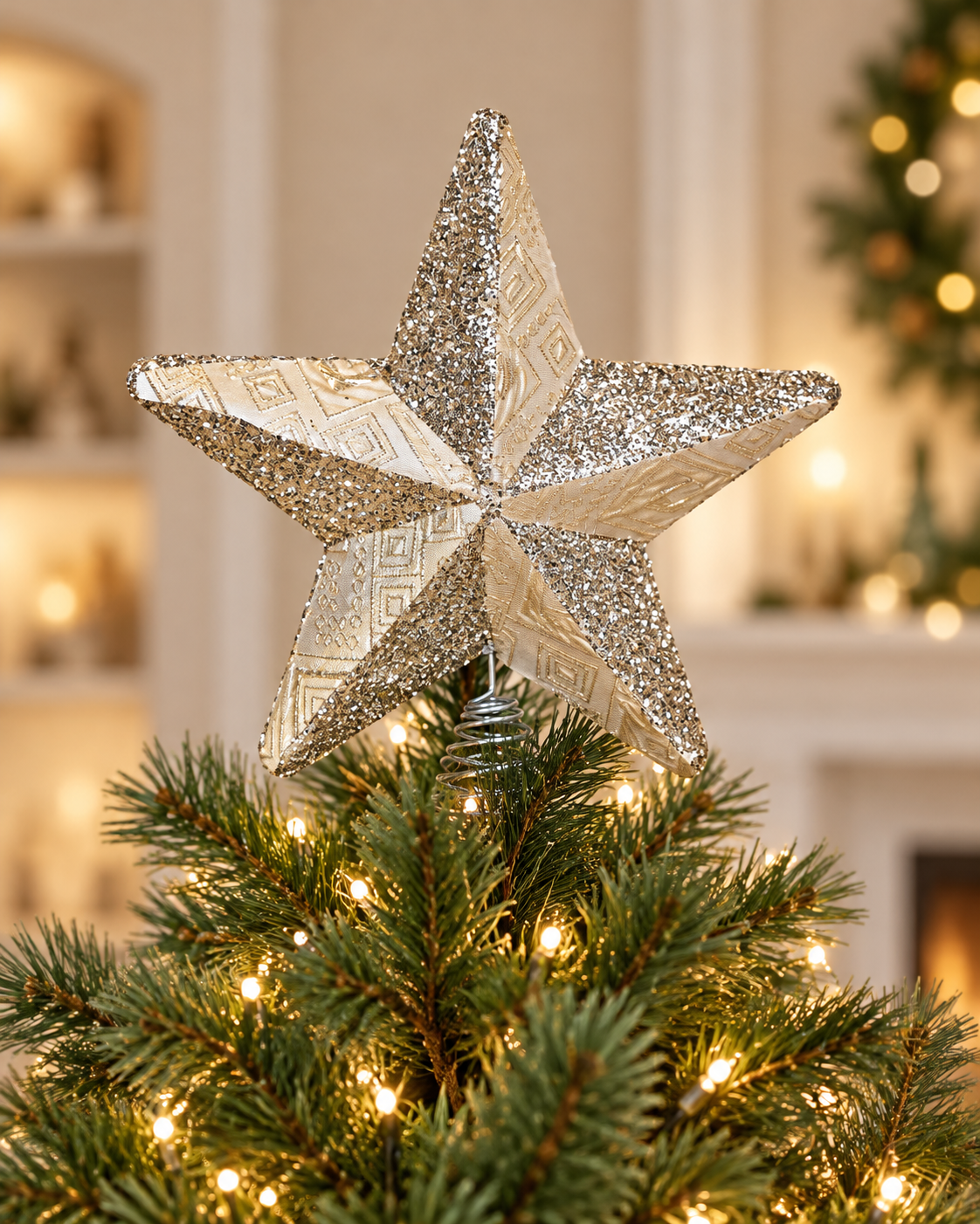 Champagne Treetop Star