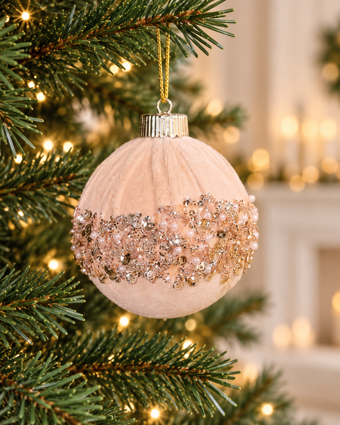 10cm Christmas beaded Ball