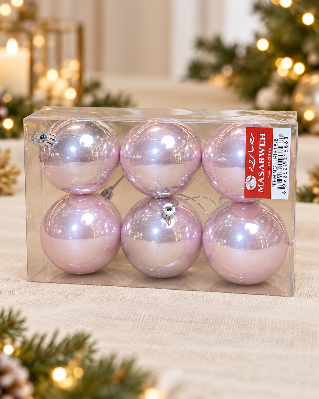 Pearl Pink Plastic Balls Box