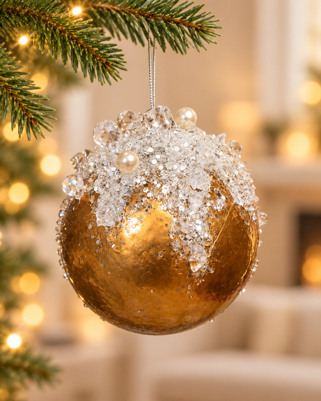 Jewelled and Crystal Encrusted Christmas Ball