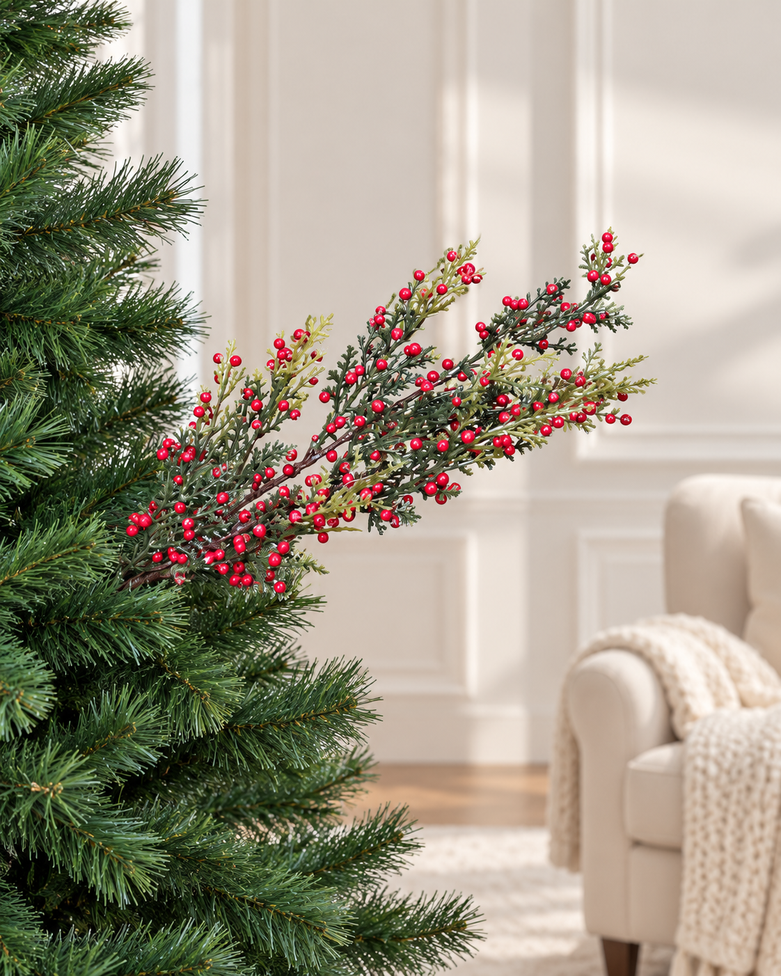 Merry Red Berries & Cedar Spray
