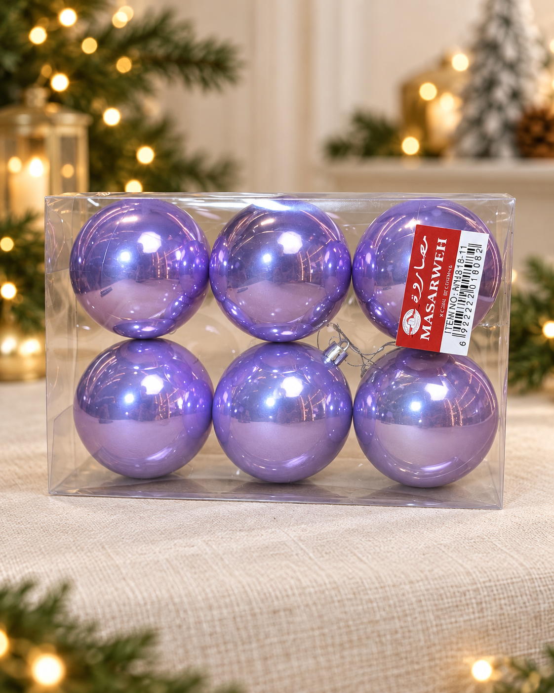 Pearl Light Purple Plastic Balls Box