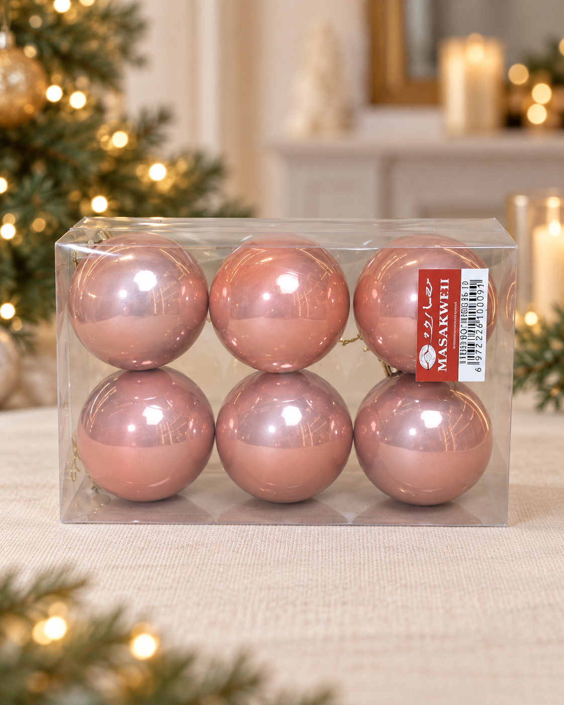 Pearl Rose Gold Plastic Balls Box
