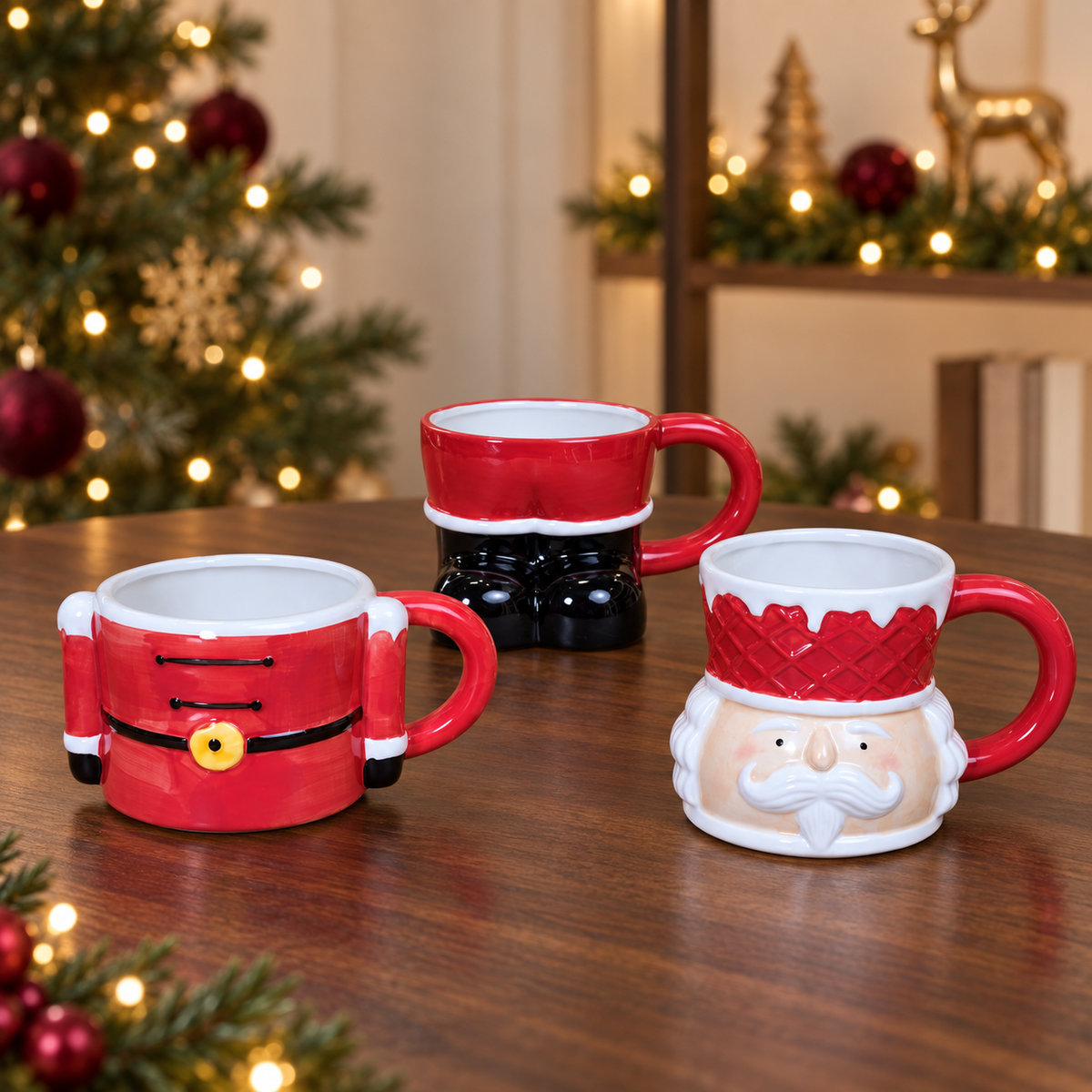Set of Three Stacking Nutcracker Mugs