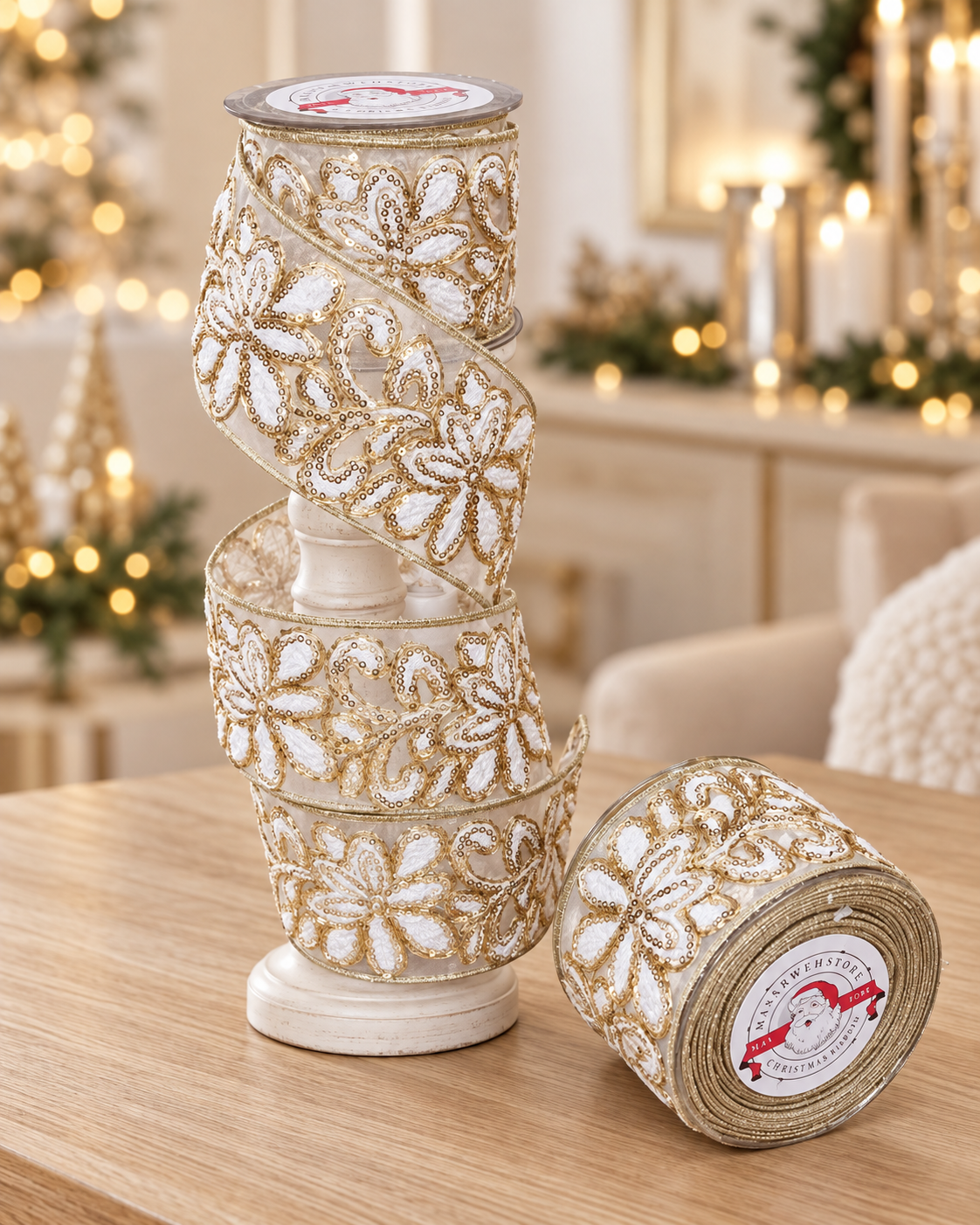 Floral Mesh Ribbon