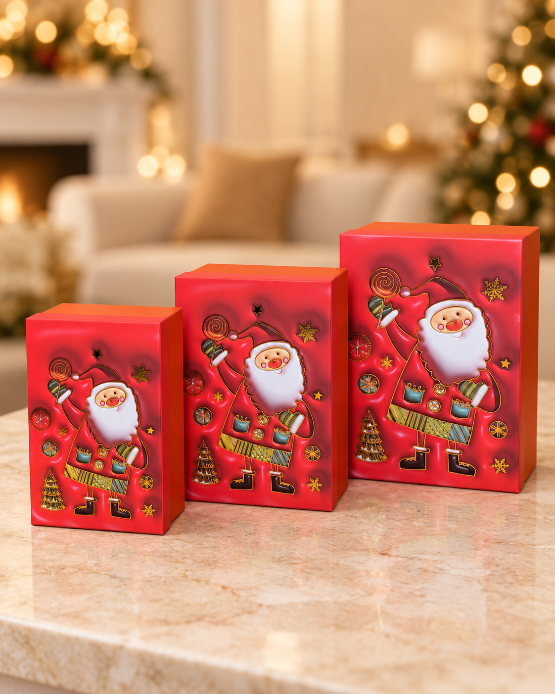 3 PCS Christmas Gift Boxes Set