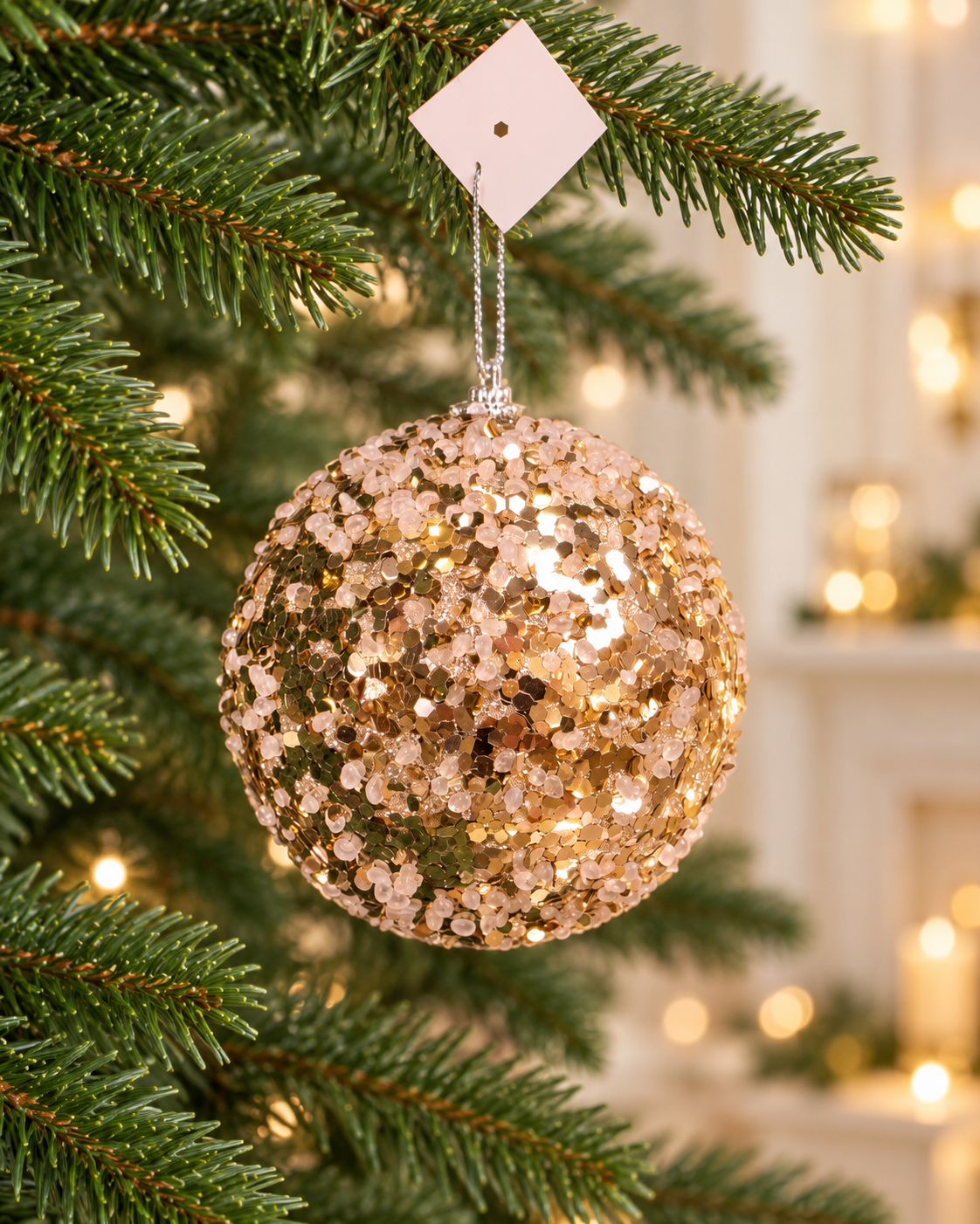 12cm Christmas Glitter Ball