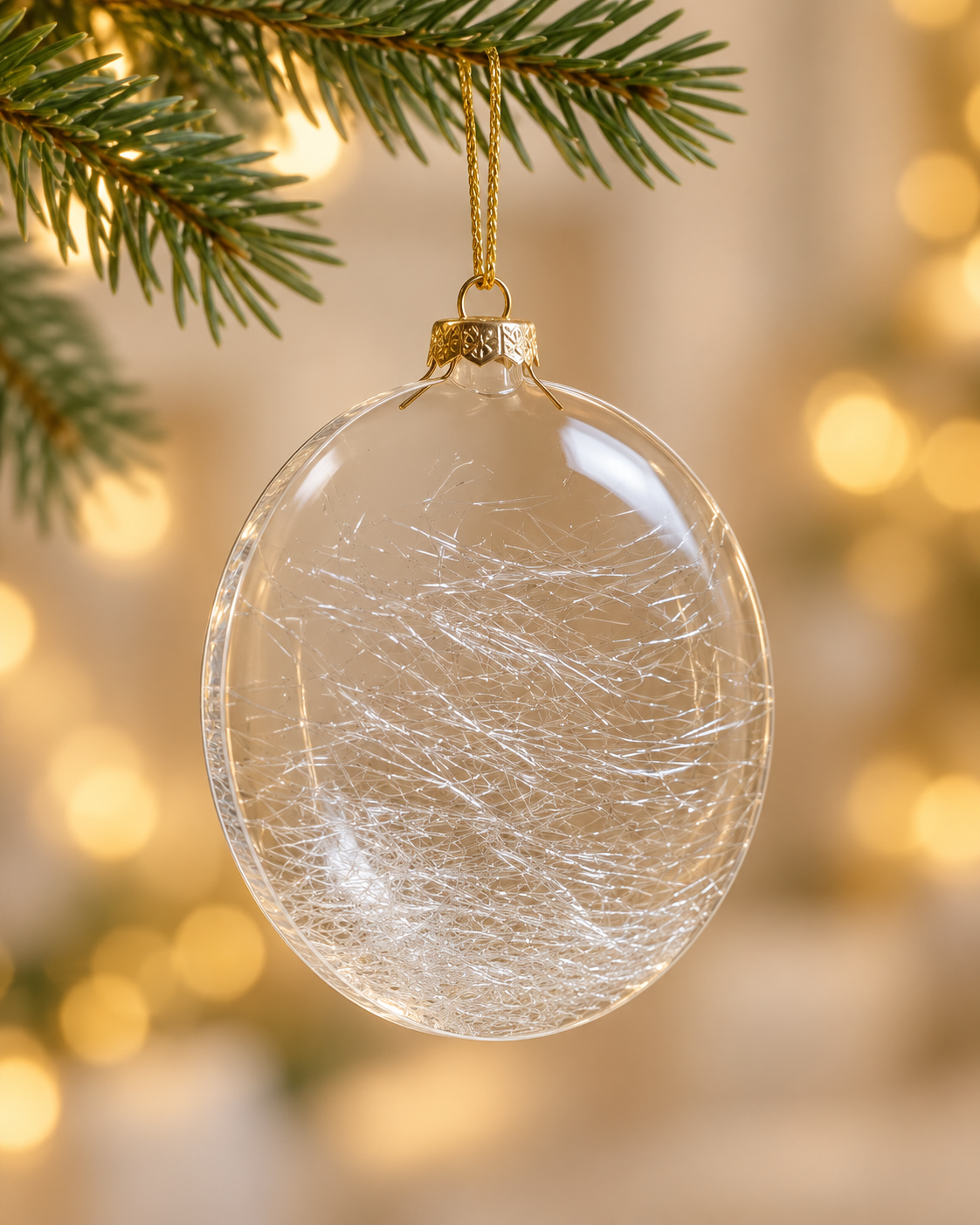 Transparent 2D Glass Ornament