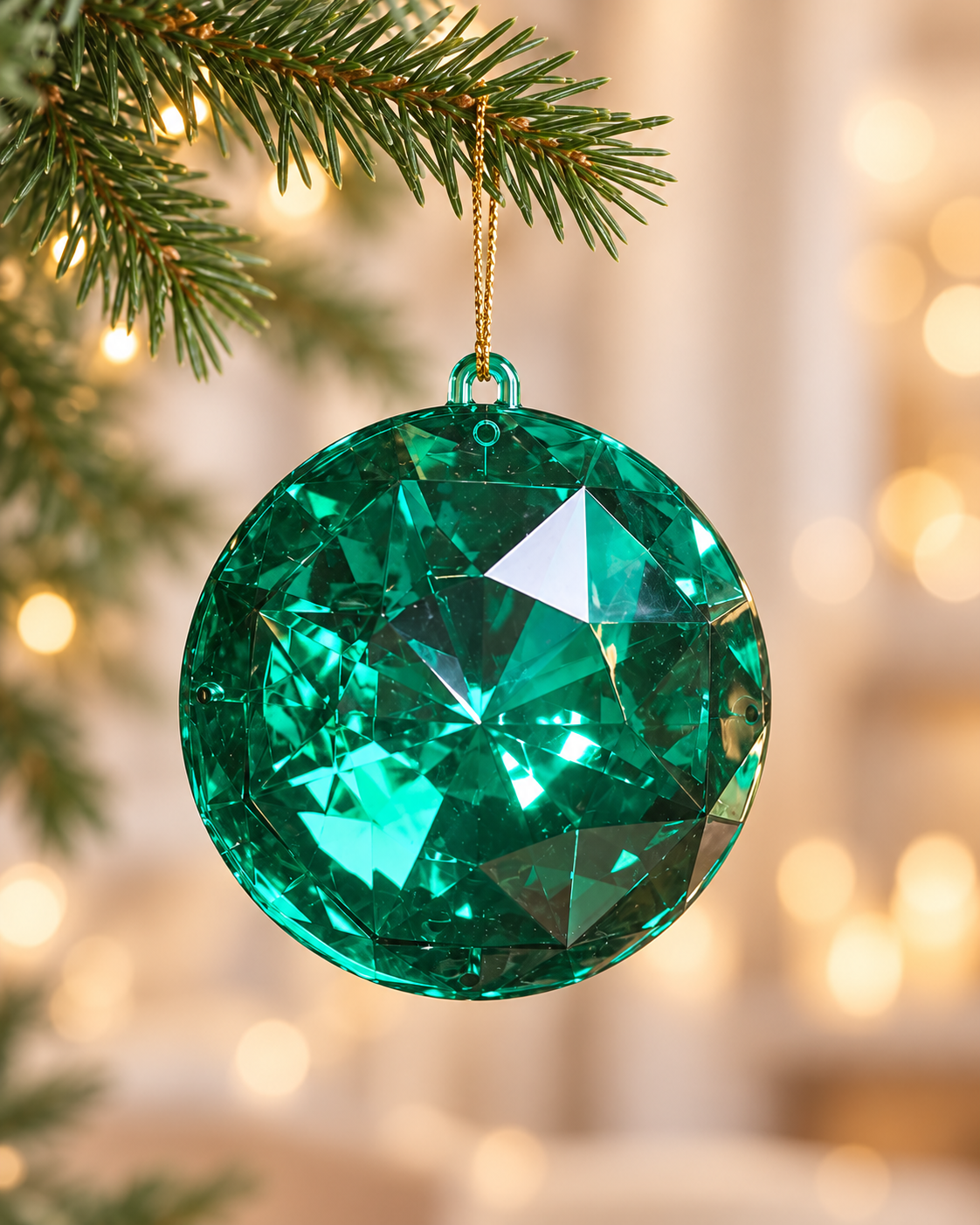15CM Hanging Green Gem Tree Ornament