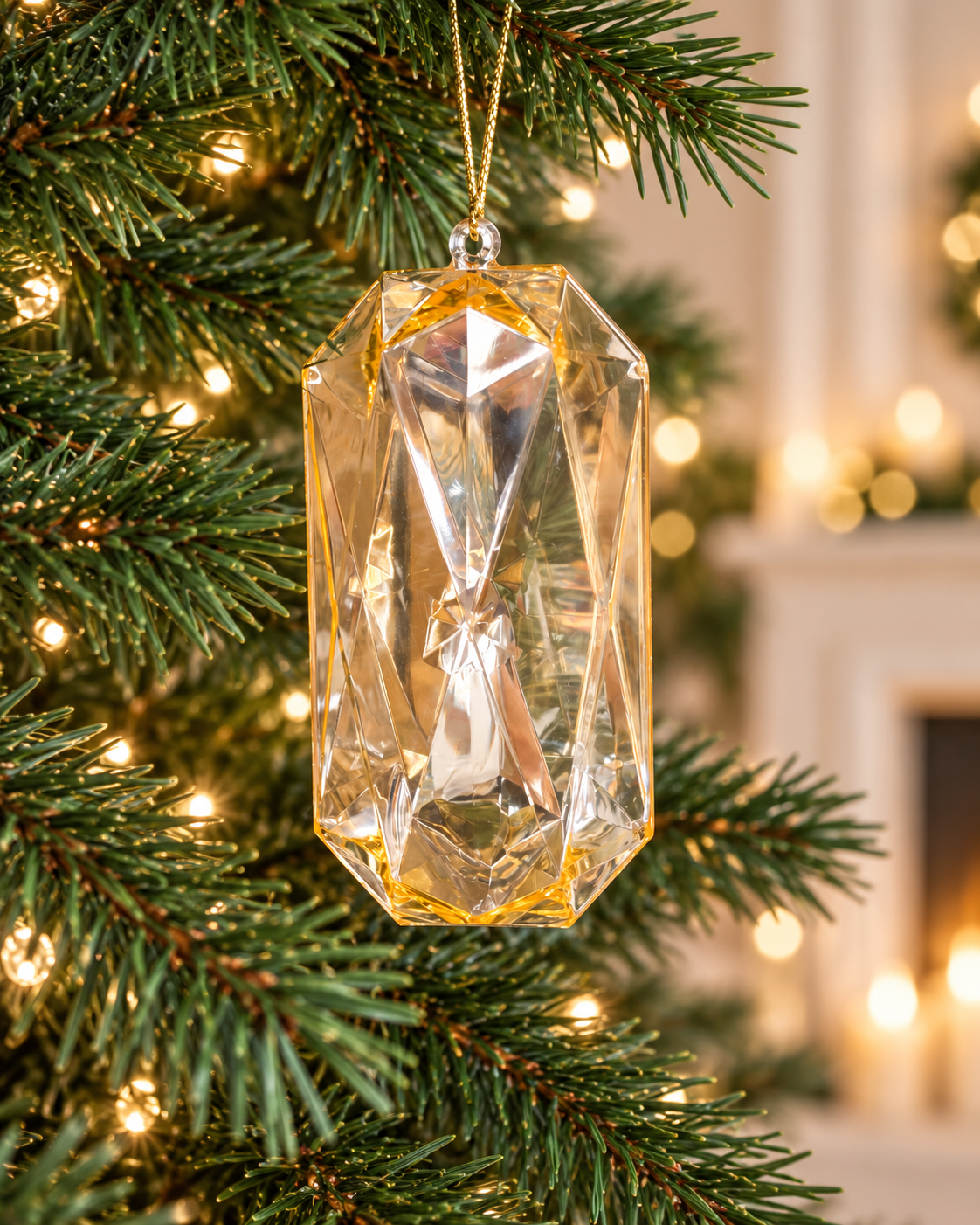 19CM Hanging Gold Gem Tree Ornament