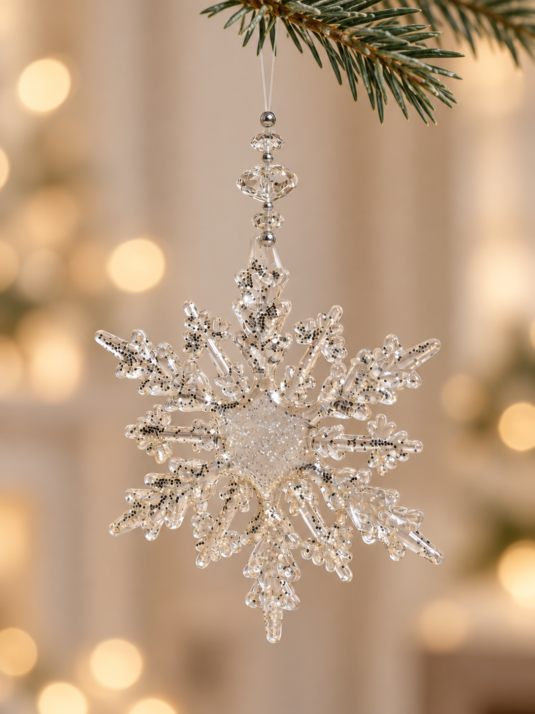 Snowflake Glitter Ornament