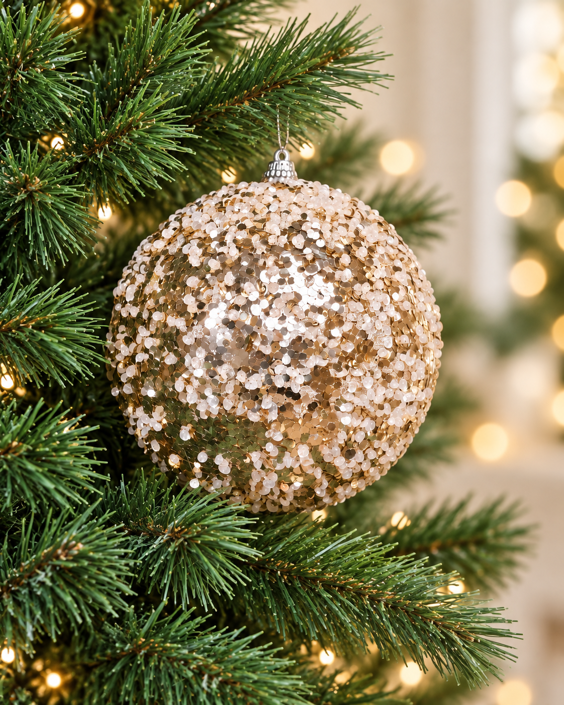 15cm Beads Glitter Ball Christmas