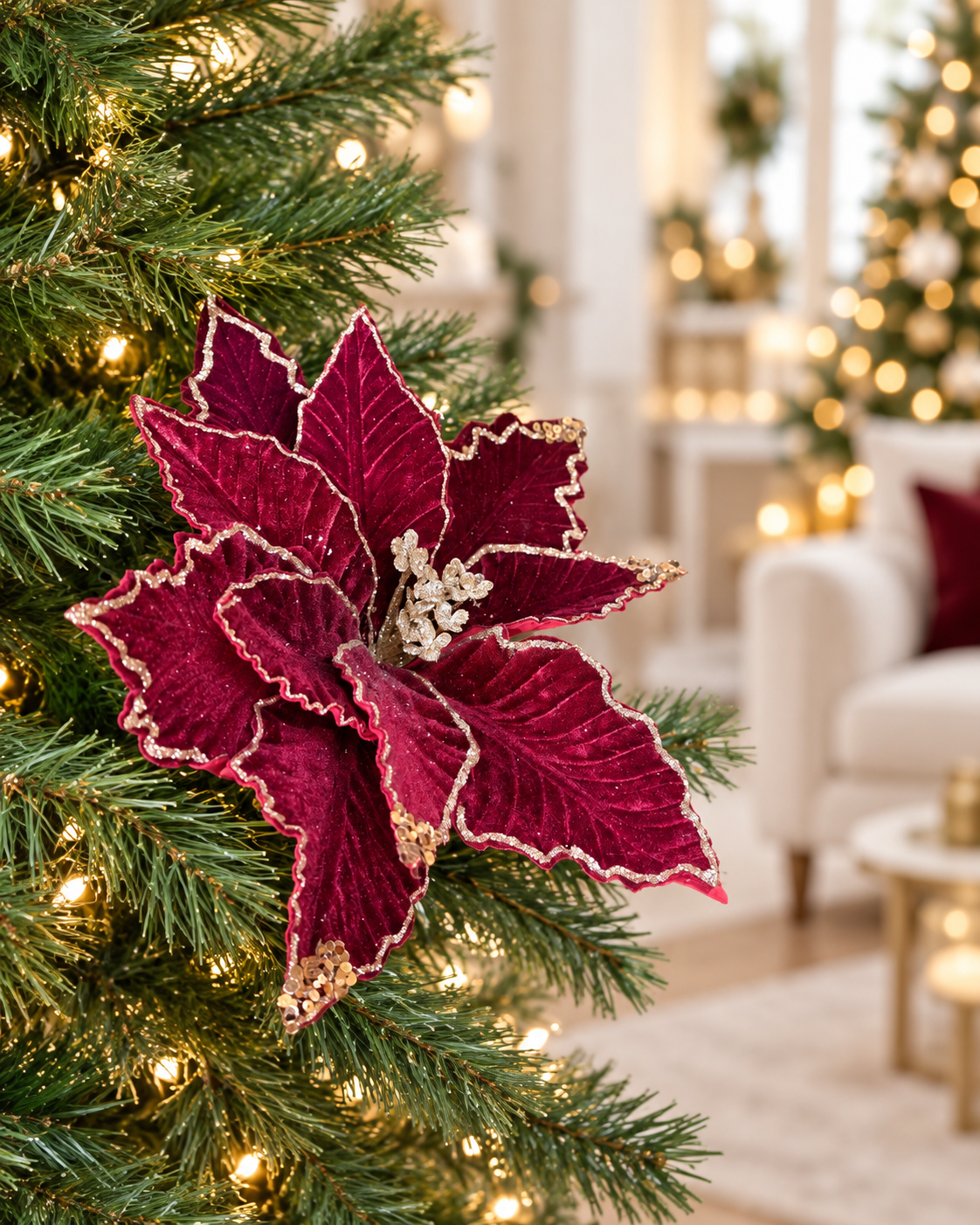 Burgundy Velvet Flower
