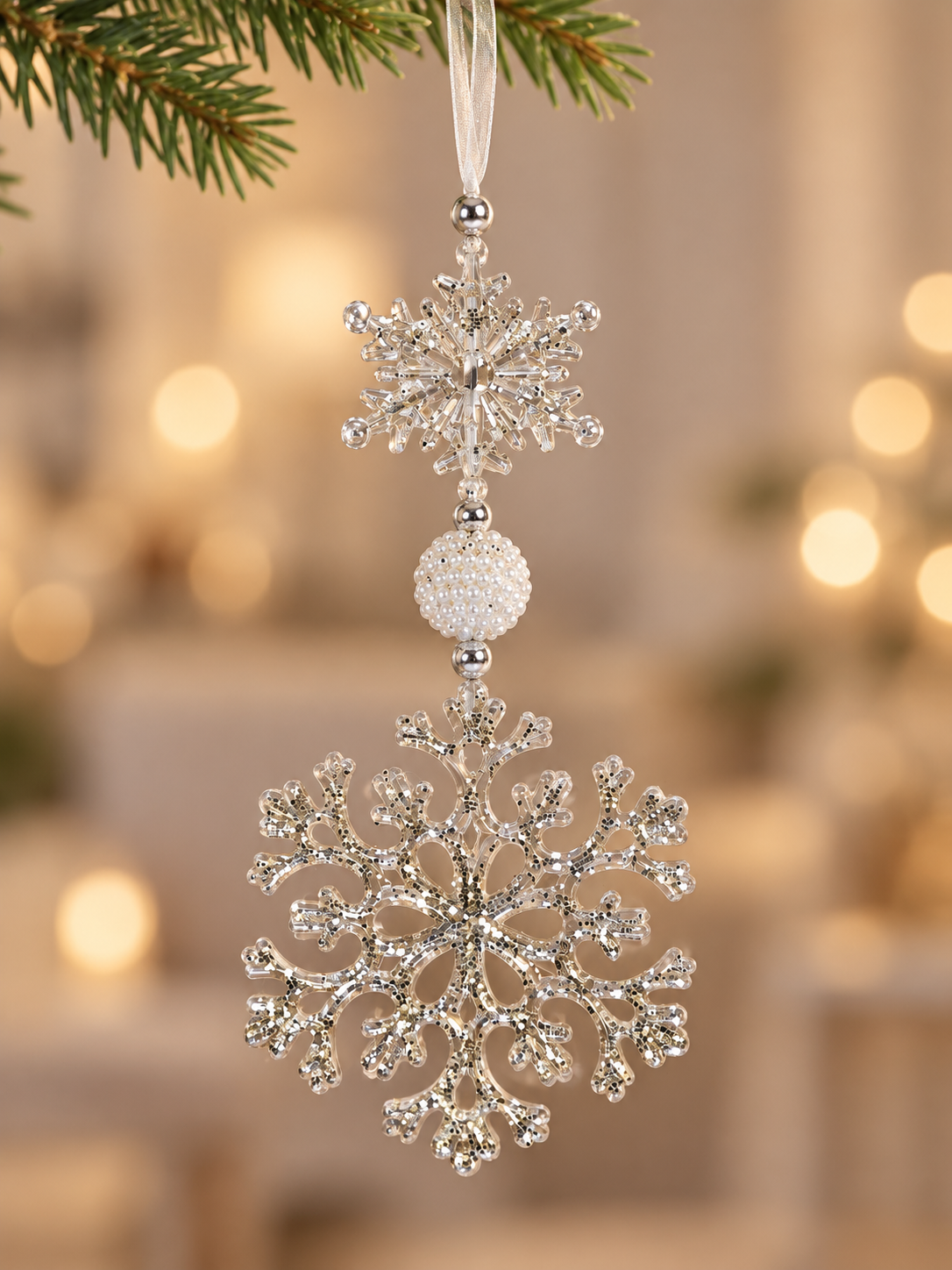 Snowflakes Glitter Ornament