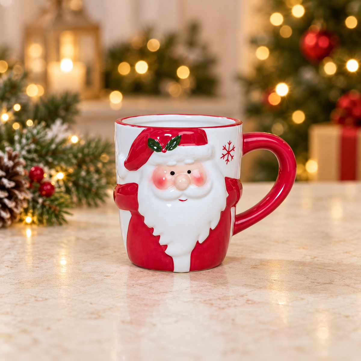 Santa White Mug