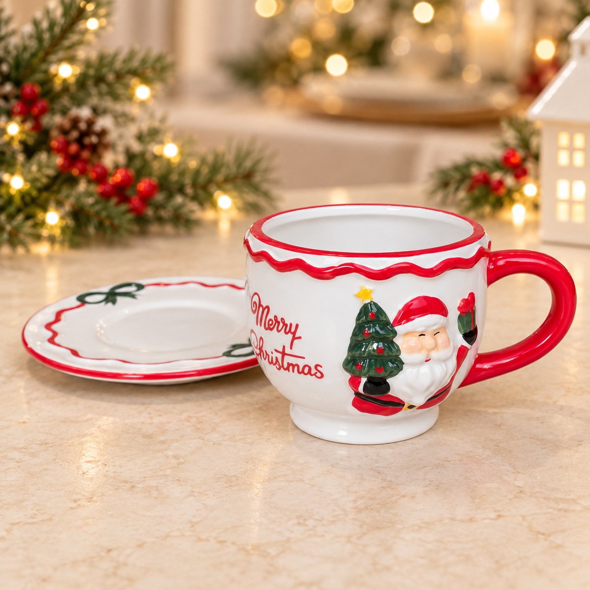 Merry Christmas Tea Cup