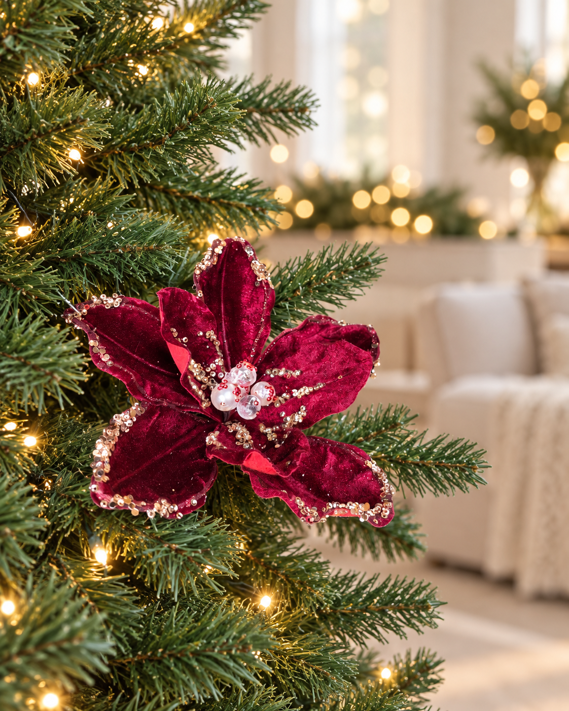 Burgundy Velvet Flower
