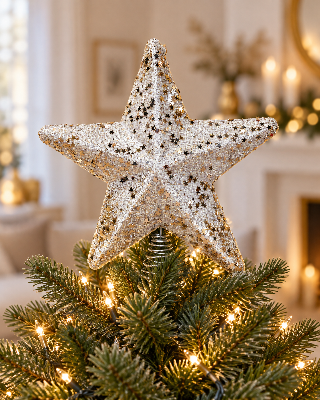 Champagne Treetop Star