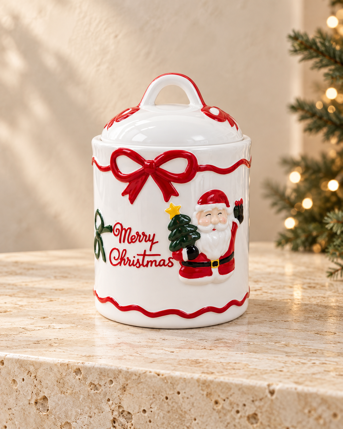 Christmas Ceramic Jar
