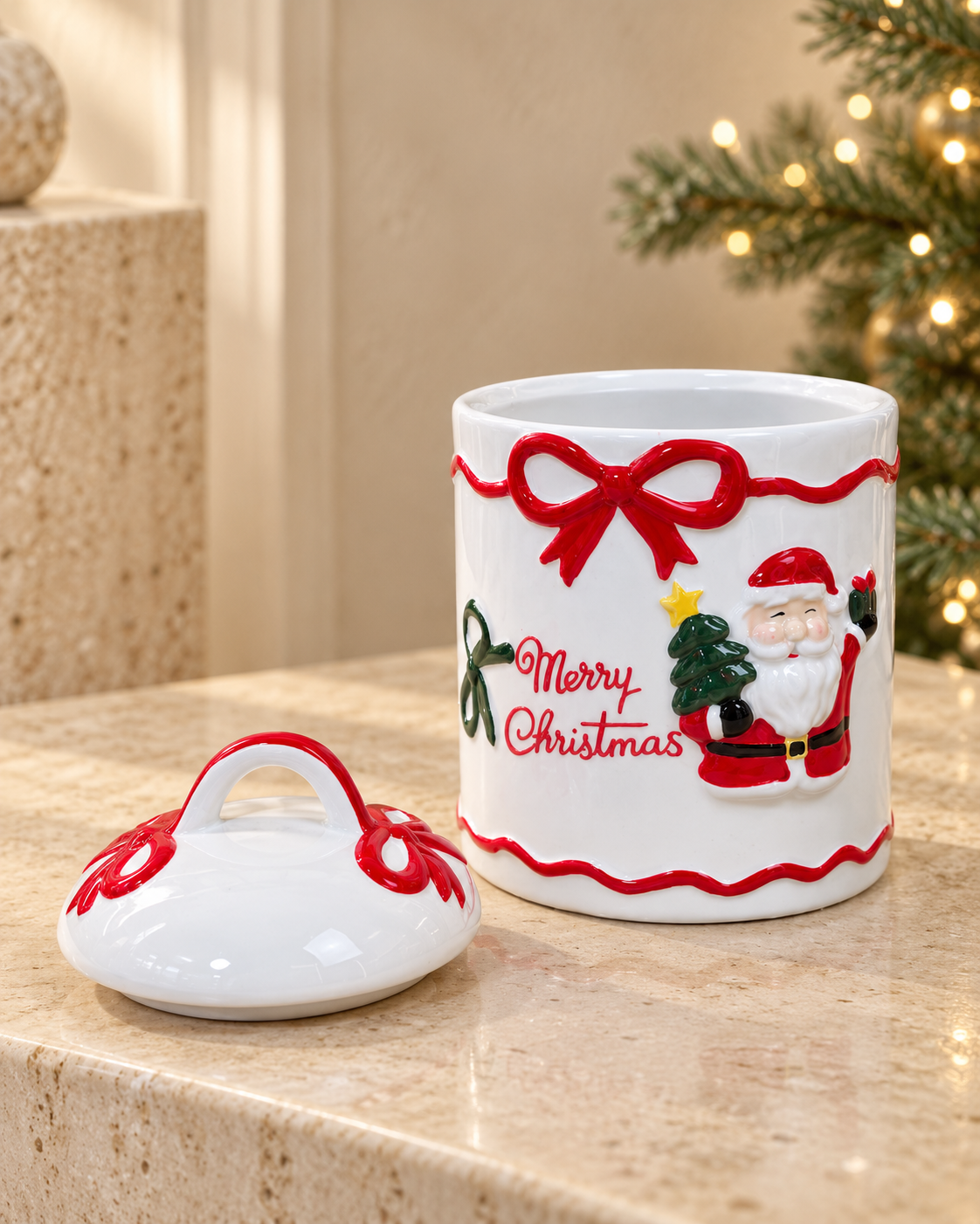 Christmas Ceramic Jar