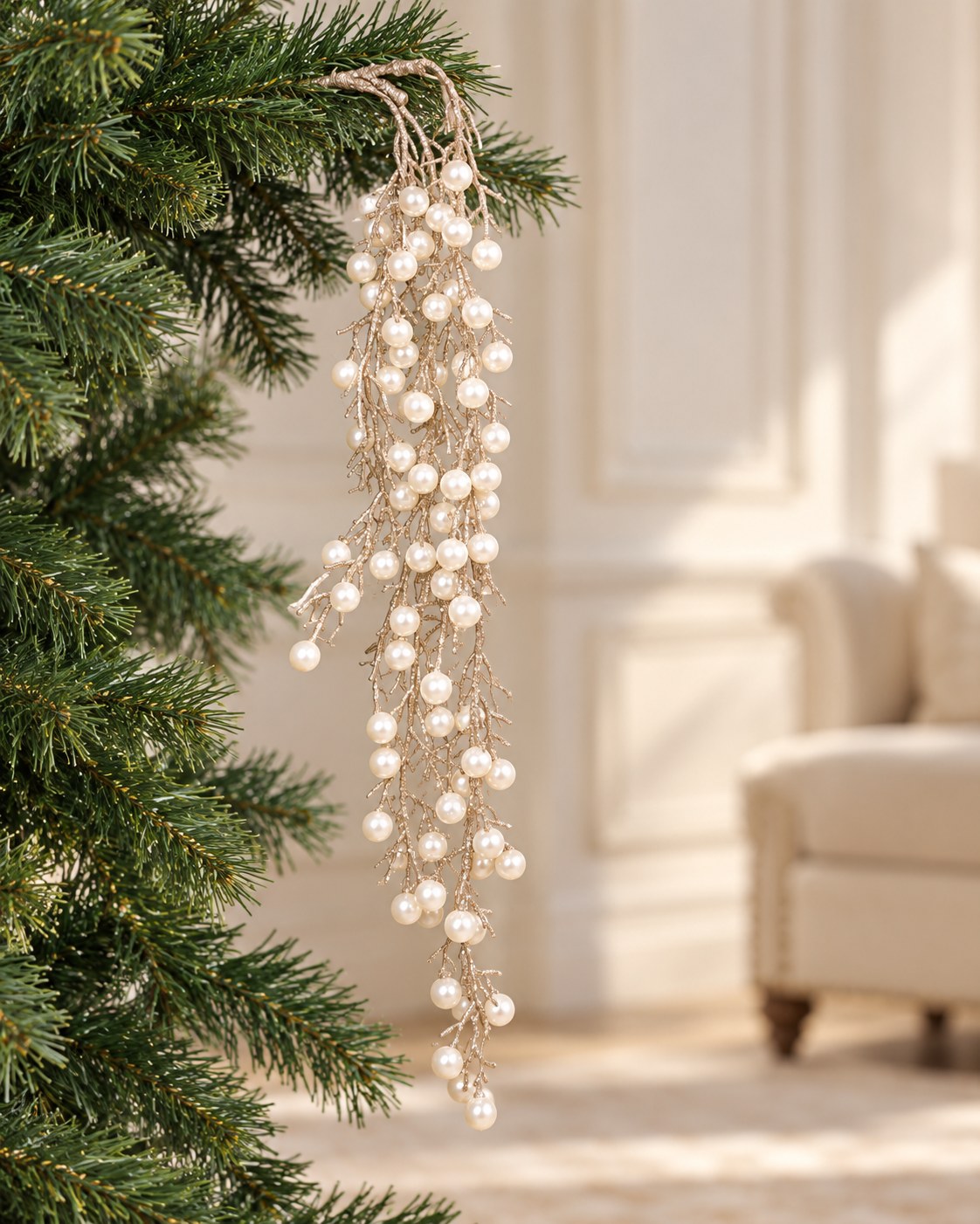 Pearl-Beaded Tree Spray
