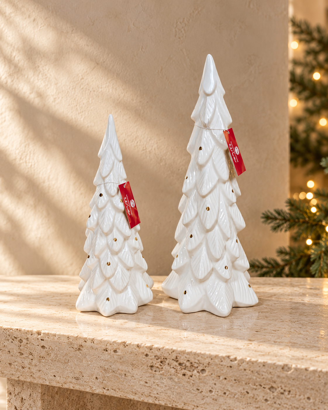 White Ceramic Tree Set