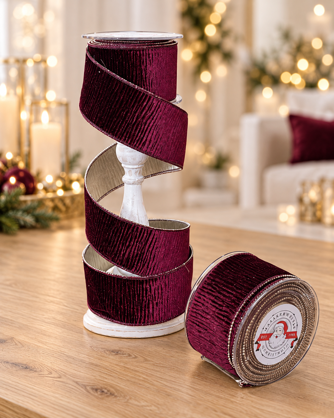 Burgundy Velvet Ribbon